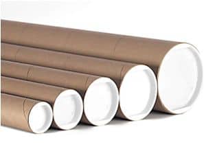 mailer tubes for cross stitch storage.